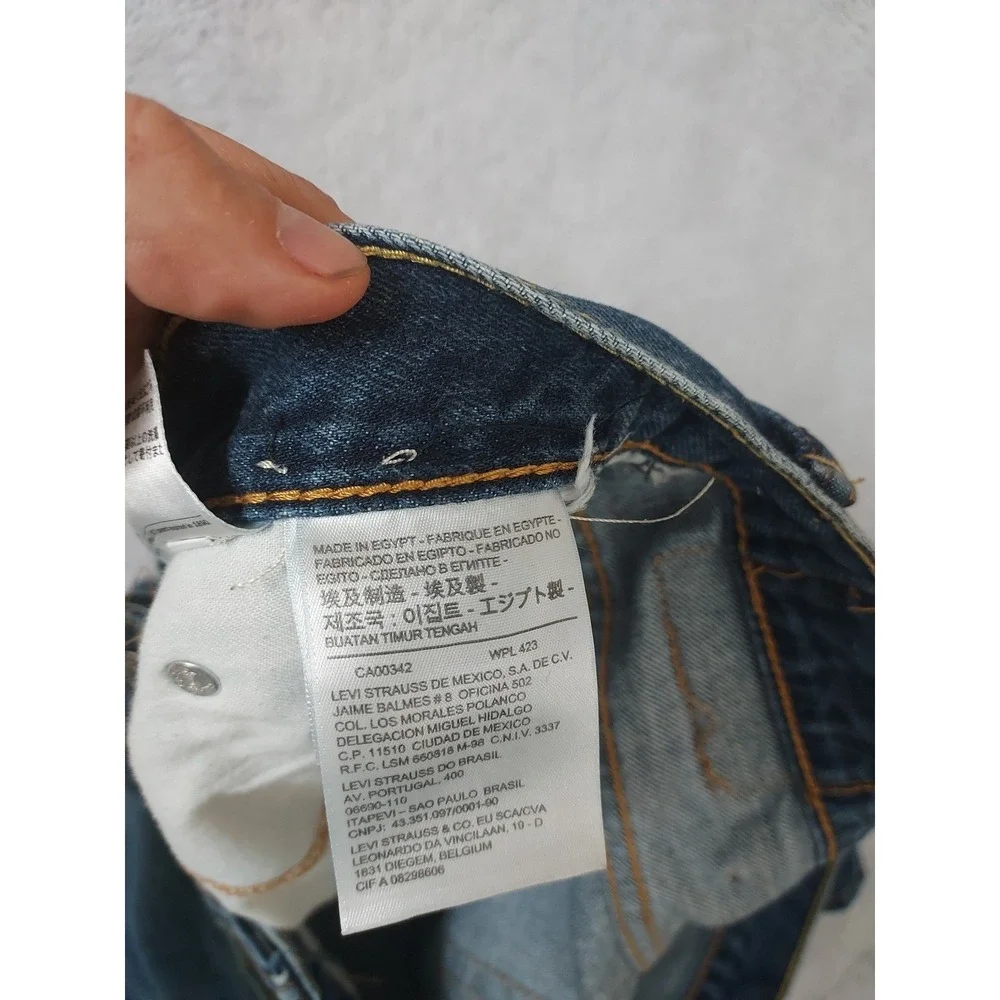 Levis Jean Shorts Mens 38 569 Baggy Skater Grunge Denim Blue Faded Jorts FLAW